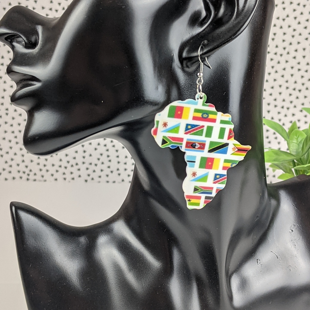 Africa Shaped Earrings